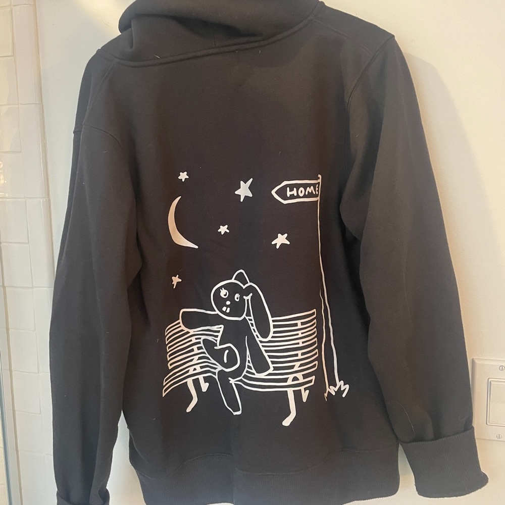 HEAVEN BY MARC JACOBS QUARTER ZIP RABBIT HOODIE